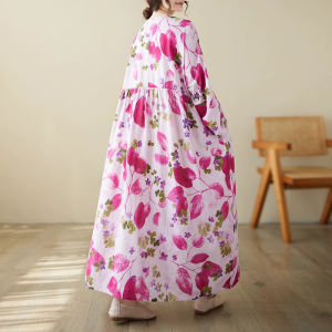 LC724 Premium Ovesized Dress Tipis Floral Terbaru