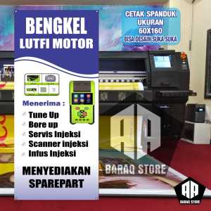 Cetak Spanduk Cetak Banner BENGKEL LUTFI MOTOR Costom Desain