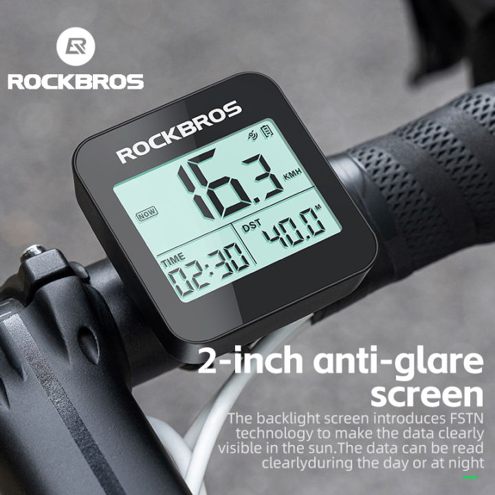 ROCKBROS Bicycle Computer GPS Speedometer MTB Road IPX6 Waterproof  Automatic Record Speed Cycling Display Odometer Bike Computer