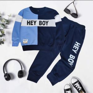 Masyken Setelan Sweater Anak Laki-laki HEY BOY - Usia 1-13 Tahun - Babyterry Korean Style