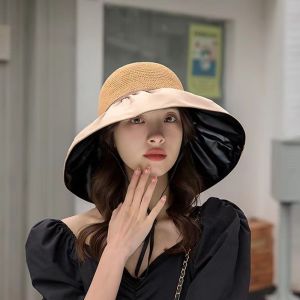 SERENEGLOW Mũ chống nắng xếp li thanh lịch với rộng vành cho phụ nữ thoáng khí và bảo vệ khỏi tia UV mũ bảo hiểm mùa hè ngoài trời thời trang