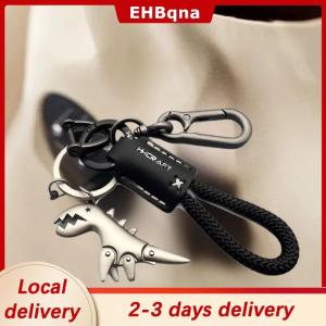 [COD]  HOT SALE Ship within 24 hours Motorcycle Decoration Accessories Little Dinosaur Car Keychain Single Leather Woven Rope Metal Keychain Handbag Pendant