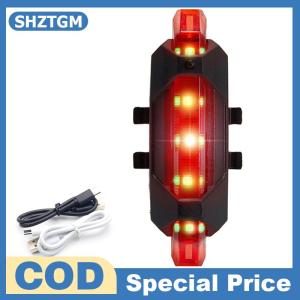 SHZTGM ไฟจักรยาน LED USB ชาร์จได้ชุดไฟหน้าจักรยาน MTB จักรยานเสือหมอบไฟหน้าหลังจักรยานไฟฉายไฟขี่จักรยานอุปกรณ์เสริม