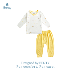Bộ dài cài vai họa tiết BENTY chất vải co giãn 4 chiều mềm mịn mát đồ bộ trẻ em cao cấp chính hãng