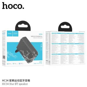 HOCO HC34 ลำโพงบลทูธไร้สาย กันน้ำ IPX4 รองรับ TWS TF Card 52mm 5W ลำโพงบลูทูธพกพา เสียงดัง เบสแน่น