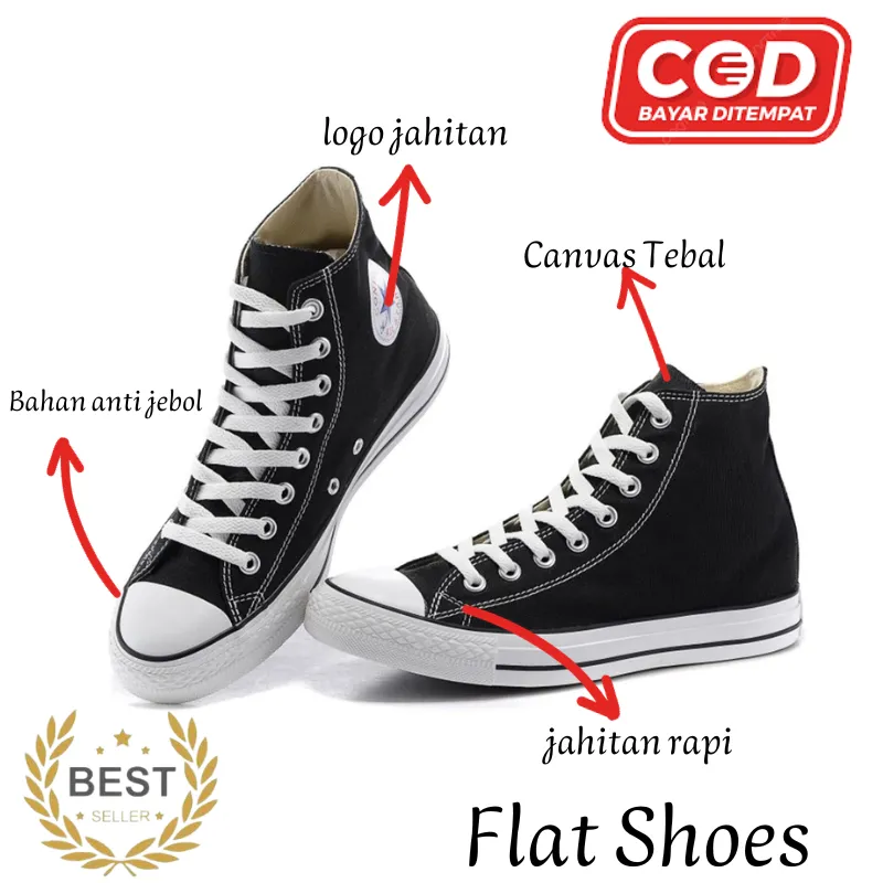 Converse all star original hotsell hitam high