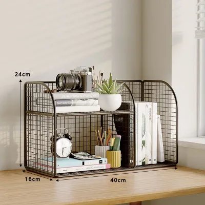 Bookshelf desktop storage rack for students desks and study tables - simple multi-level shelf for organizing items. 书架桌面置物架学生办公桌书桌收纳简易多层架子