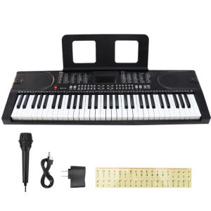 คีย์บอร์ดไฟฟ้า 61 keys เปียโน+คีย์บอร์ด+ไมโครโฟนฟรี ใช้งานง่าย เก่งทำ音乐ได้ทันใจ