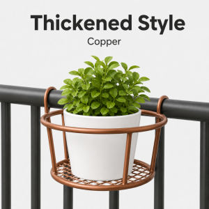 【COZYCASA】Balcony Hanging Plant Rack Steel Flower Pot Railing Stand