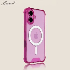 Luxury for Magsafe Transparent Case for iPhone 17 16 15 Pro Max 14 Plus 11 12 13  Airbag Bumper Shockproof Clear Cover