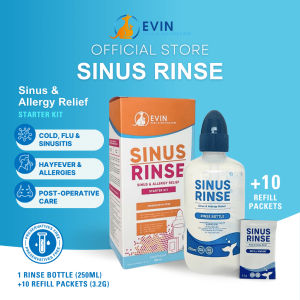 Evin Sinus Rinse & Allergy Relief Neti Pot Nasal Irrigation for Sinus Allergies & Daily Use 洗鼻器 鼻炎仪