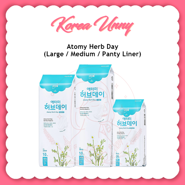 [ATOMY] Herb Day sanitary napkins (large, Medium, Panty Liner) Lazada