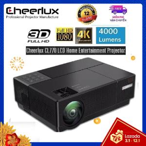 [Trả góp 0%]Máy chiếu Cheerlux CL770 projector Full HD 1920x1080 nâng cấp 2022. Công suất 150w cực sáng và nét chức năng Zoom và keystone 4 chiều. Bảo hành 12 tháng.