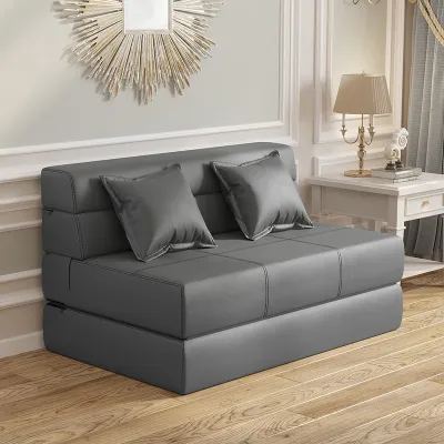 【Tech Cloth】PU Thick Foldable Sofabed / Foldable Sofa / Foldable Mattress/Lazy/Folding/Bed