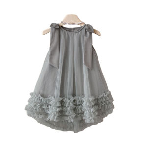 0 - 4Tahun Gaun Tanpa Lengan Anak Perempuan Bow Baju Princess Bayi Musim Panas Dress Pesta Anak Cewek Singlet Kuncup Bunga Bayi Gaun Putri Import Korean Style Ready Stock 12 Bulan 1 2 3 4 Tahun