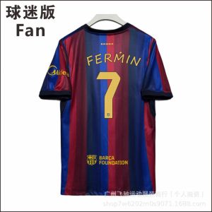 AE2627 New Barcelona home jersey short-sleeve football shirt fan edition 10 No. 10 Yamal has the La Liga and Champions League numbers printed on his jersey