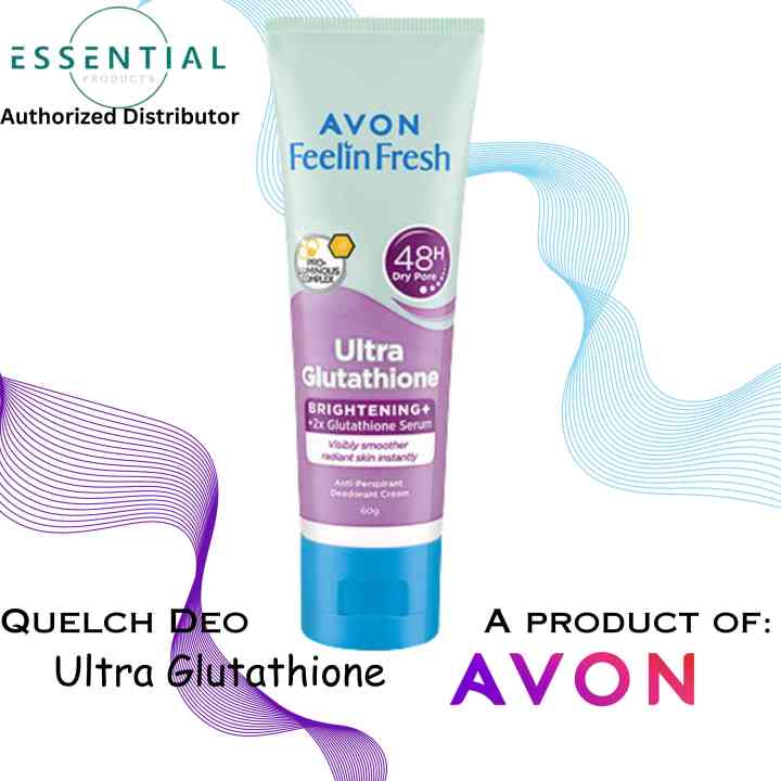 AVON Feelin Fresh Brightening + x2 Glutathione Serum Ultra Glutathione  Anti-Perspirant Deodorant Cream 55g - Lazada | Lazada PH