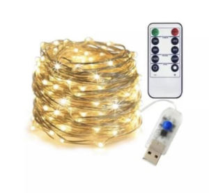 🇸🇬🔥SG STOCK🔥USB 8 Mode 10M 100 LED String Lights Christmas Waterproof Copper Wire LED Fairy Lights Battery Powered Remote Control