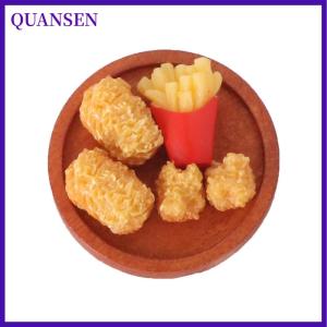 QUANSEN 1 Set Dollhouse Accessories Mini Simulation Cola Chicken Wings Tray Miniatures Food Decor DIY Supplies Model Ornament Toy