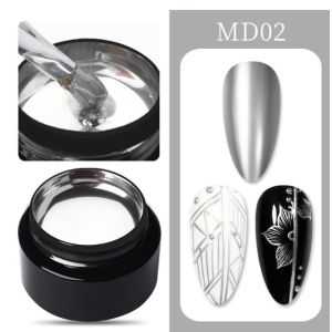 DIY Metallic Painting Gel Polish Sparkling Nail Art Gold Silver Rose Mirror Glitter UV Soak Off Color varnish Manicure Art