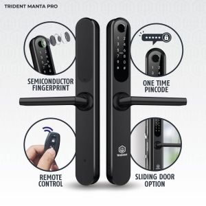 LENOVO Smart Lock U2 for Grill Door Fingerprint Smart Door Lock with Face ID & Password | Digital Lock with Tuya Smart Apps