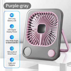 [🇲🇾Stock]🚀DANYCASE Desktop Mini Fan Portable USB 5-speed Rechargeable Fan 180° Tilt Folding And Hanging Fan High Wind Power with Digital Display & Fragrance