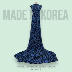 Kain Korea A-Grade ITY Moss Crepe Printed 340g Bidang 60 -Mikawah Textiles Kain Pasang Korea