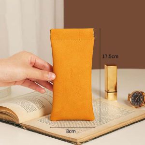 [Ready Stock]Portable Automatic Closure Storage Bag Sunglasses Glasses Anti-pressure High-end Slim Fit Leather Case