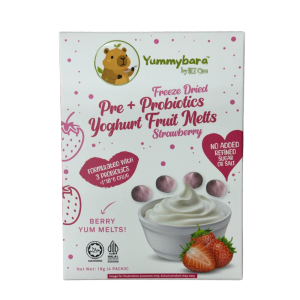 Yummybara Freeze Dried Pre + Probiotics Yogurt Melts for 6-12 months+ | Healthy Baby Snacks