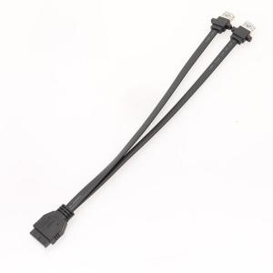 USB3.0 faceplate cáp với USB kép một cổng cho nhanh chóng và ổn định truyền dữ liệu Bo mạch chủ 19pin để 2 Bộ chuyển đổi cổng