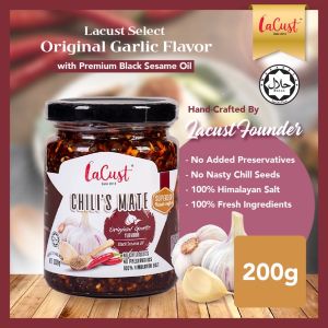 Vegetarian_Halal Lacust La Cust Sambal Garing dressing Sauce Chili Mate Super Hot Crispy Spicy garlic Hot Shrimp sos Pedas Ikan bilis 辣椒酱炒虾米蒜米
