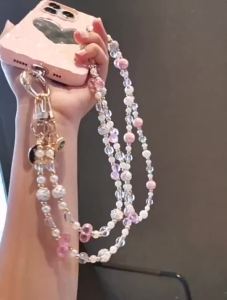 (HD1)Crystal Anti-lost Phone Lanyard Outdoor Travel Essential Accessory