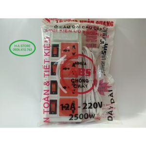 Ổ cắm điện Trường Nhật Quang cao cấp chịu nhiệt chống cháy chịu tải 2500W dài 3M / 5M