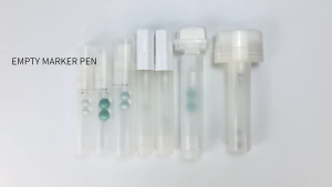 2 Pcs/Set 15mm Flat Head Refillable Pen Empty Markers Fillable Pen for Watercolor Rock Painting