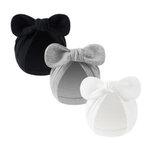 Bộ 3 cái thoải mái nắp ca-pô hat trẻ sơ sinh Bowknot Bonnet bông thai nhi mũ nón cho 0 đến 3 tháng trẻ sơ sinh