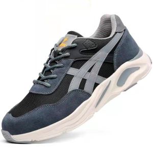 Sepatu Keselamatan Kerja Pria Ujung Besi Sepatu Safety Sneakers Casual Tracking Ringan Proyek Olahraga Lapangan Septy Shoes 380