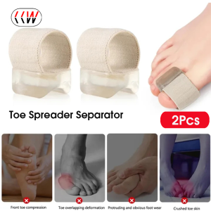 CCW 1Pair Toe Separator Silicone Toe Spreader Bunion Corrector Hallux Valgus Thumb Finger Correction Straightener Foot Care Tool