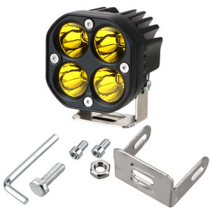 Motorcycle Laser Gun Work Light 3 Inch 60W 4Led Yellow Universal Driving Fog Lights Spotlight