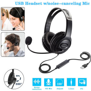 🎧🎧ชุดหูฟังสเตอริโอแบบมีสาย 3.5 มม/USB ชุดหูฟังสเตอริโอเกมสำหรับ หัวGamerหูฟังพร้อมไมโครโฟนควบคุมระดับเสียงหูฟังพร้อมไมโครโฟนสำหรับเครื่องเล่นเกมส์