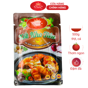 Gia vị trộn mì nui hủ tiếu bún miến phở khô Titom gói 70g dạng xốt - công thức truyền thống đậm đà hương vị Việt