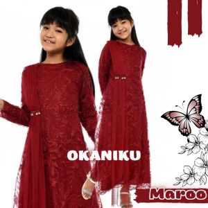 Baju Kebaya Anak Perempuan Gamis Dress Slendang Modern Termurah usia TK SD SMP