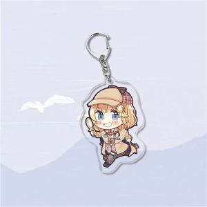 RP5BRD Kawaii 6cm Vtuber Murasaki Shion Gawr Gura Cosplay Hololive Key Chain Key Ring Hololive Pendant Hololive Keyring