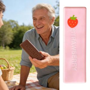 MAULLY Release Hand Slow Rebound Squeeze Toy Relax Gift Sensory Chocolate Stick Squeezing Toy Venting Ball Stretch Realistic Strawberry Sticks Kids Toy