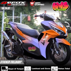 COD Sticker Decal Full Body Yamaha Aerox 155 New Connected Cyber City Tahun 2020 2021 2022 2023 2024 Sticker Aerox New Connected Limited Edition Gradasi 2 Warna Aerox New Limited Edition SRBW 24.07
