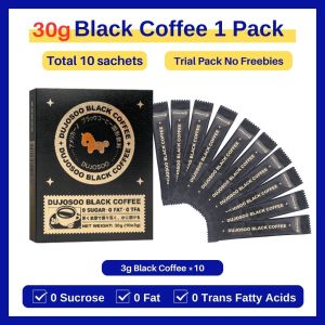 DUJOSOO black coffee Sugar-free instant zero fat zero trans fatty acids 3X10g