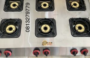 Bếp 6 lò khè công nghiệp lửa lớn ( dùng van cao áp )