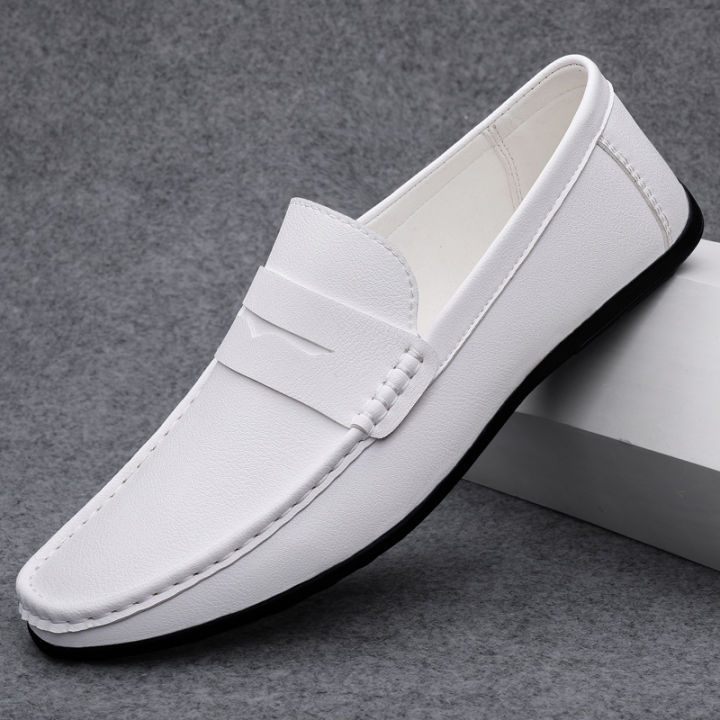 Loafers Cheap Mens White Dress Shoes Autumn Mens Slip-On Casual