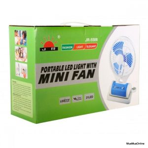 Quạt để bàn fan JR 5588- Loại có Tích điện Solar