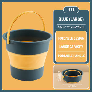 Multifunctional Collapsible Pail Bucket Foldable Portable Foot Bath Wash Basin Silicone Large Capacity/Local Stock