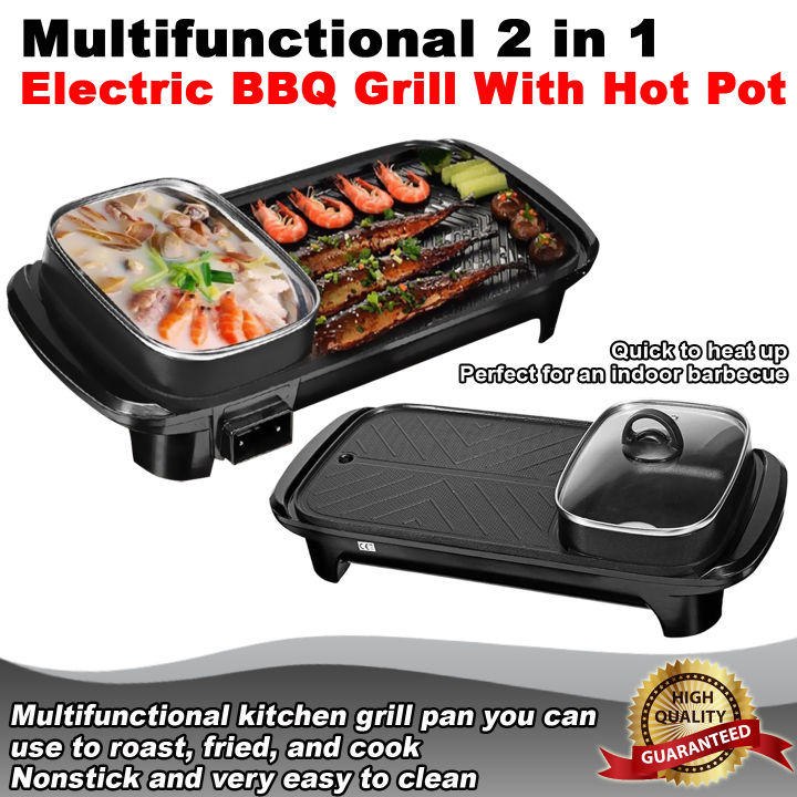 Multifunctional 2 in 1 Electric BBQ Grill With Hot Pot High-Quality ...